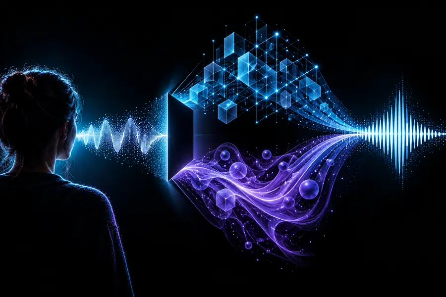 Illustration accompanying the Deepgram and Whisper comparison